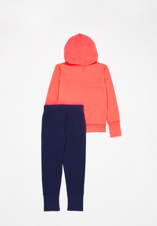 Nike - Nkb g4g ft pullover pant set - orange & navy