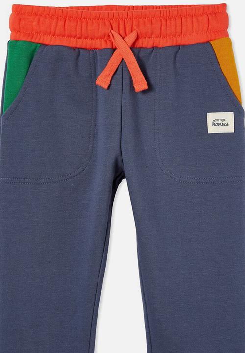 Cotton On - Marlo trackpant - vintage navy & colour block