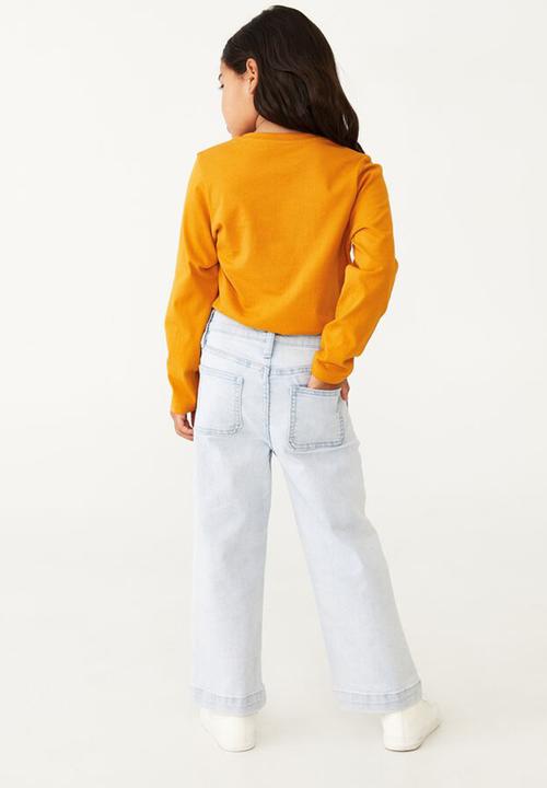 Cotton On - Penelope long sleeve tee - turmeric latte & hey its gonna be okay