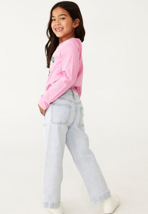 Cotton On - Penelope long sleeve tee - pink gerbera &  busy changing the world