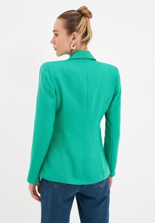 Trendyol - Button detailed jacket - emerald
