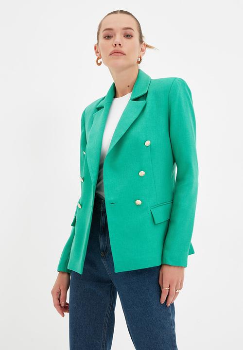 Trendyol - Button detailed jacket - emerald