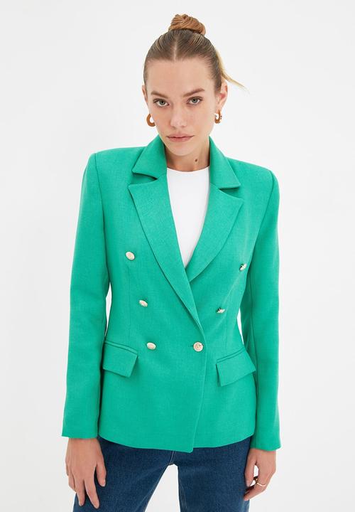 Trendyol - Button detailed jacket - emerald