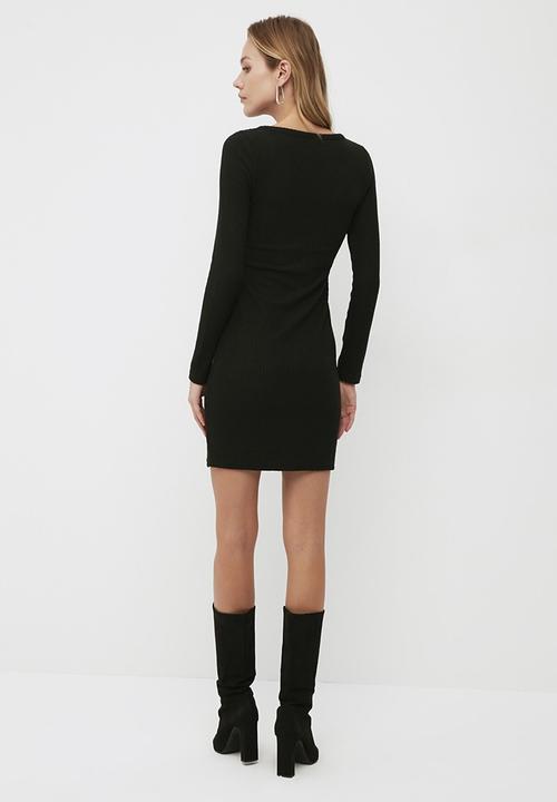 Trendyol - Knitwear mini knitted dress - black