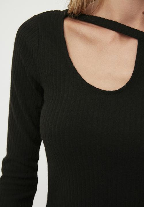 Trendyol - Knitwear mini knitted dress - black