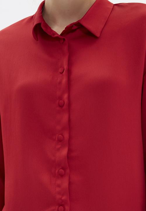 Trendyol - Oversized shirt - red