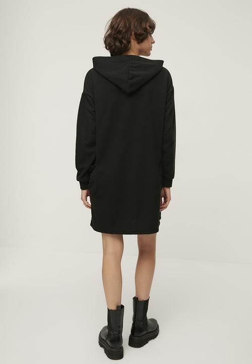 Trendyol - Hooded mini knitted dress - black
