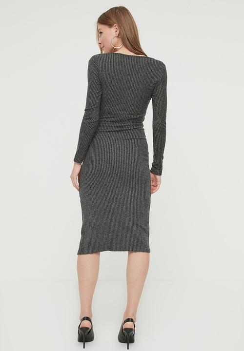 Trendyol - Knitted dress - anthracite