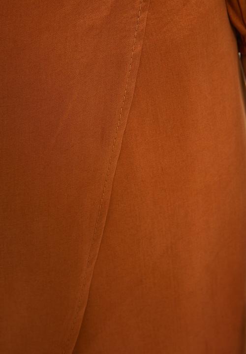 Trendyol - Tall collar detailed dress - camel
