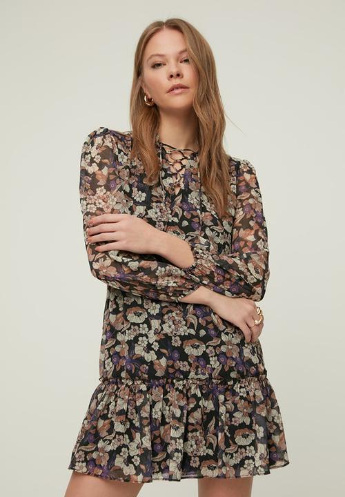 Trendyol - Collar detailed dress - black
