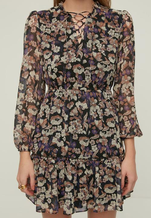 Trendyol - Collar detailed dress - black