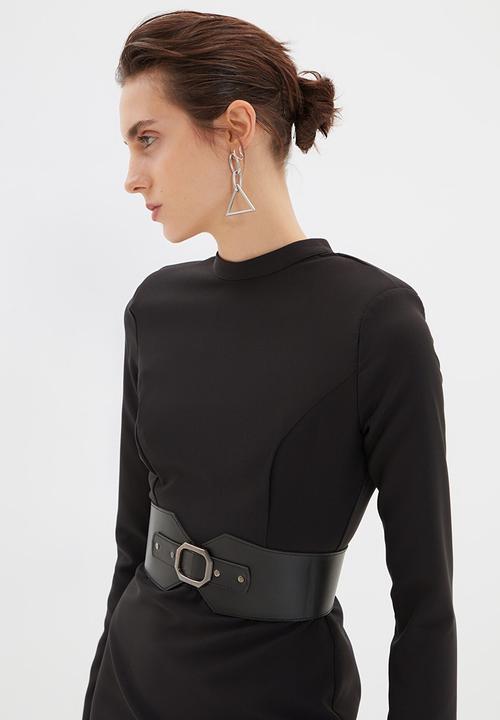 Trendyol - Belted dress - black