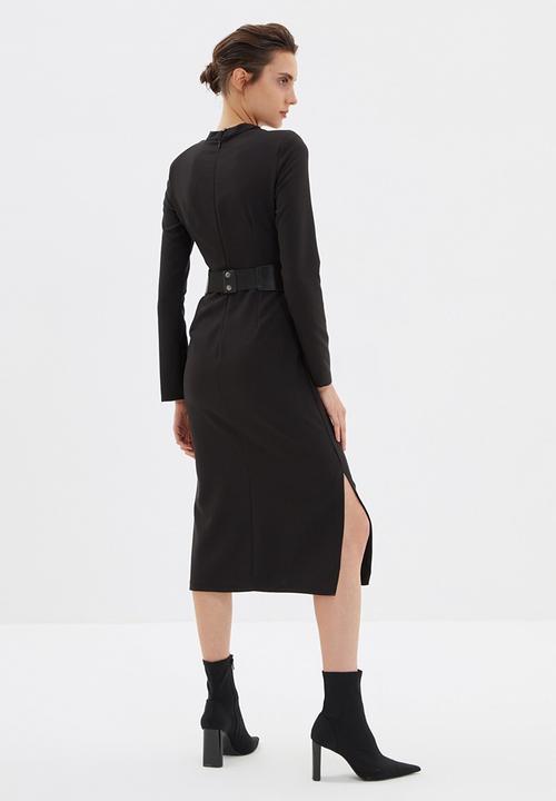 Trendyol - Belted dress - black