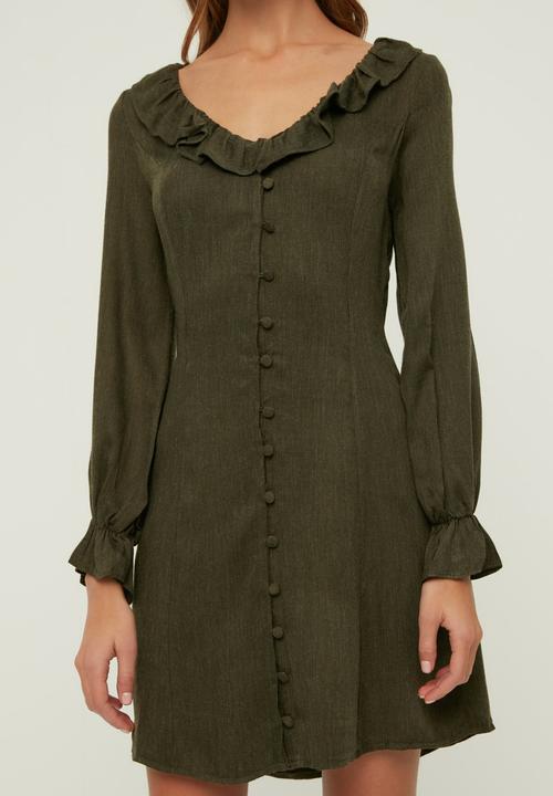 Trendyol - Buttoned dress - khaki