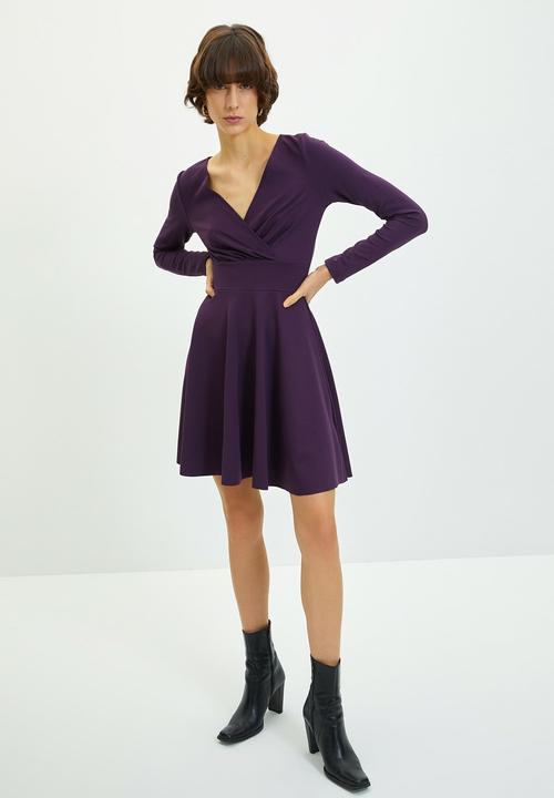 Trendyol - Knitted dress - plum