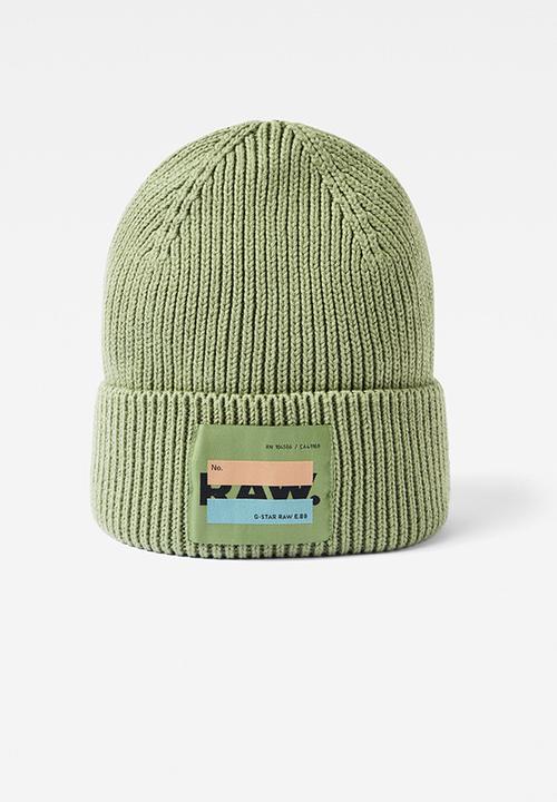 G-STAR - Effo long label beanie - light green frost