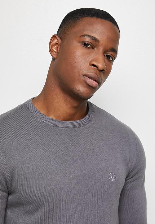 Lark & Crosse - Slim fit crew neck pullover - charcoal