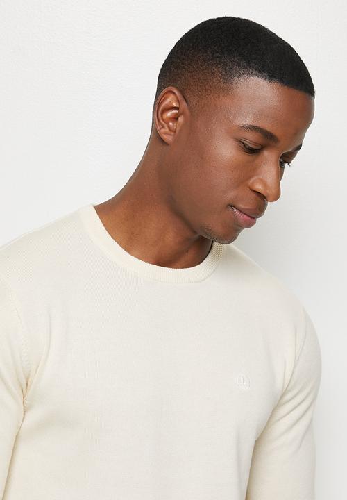 Lark & Crosse - Slim fit crew neck pullover - stone