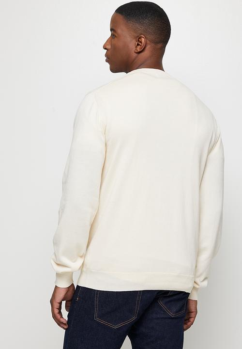 Lark & Crosse - Slim fit v-neck pullover - stone