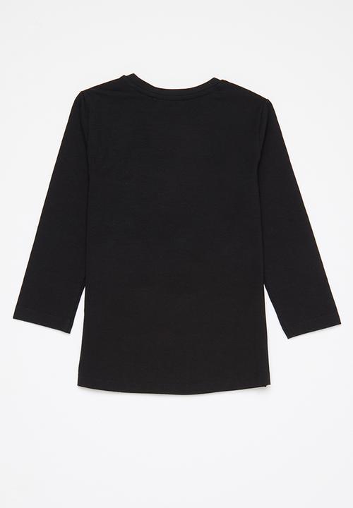 SISSY BOY - Logo top with 3/4 sleeves - black