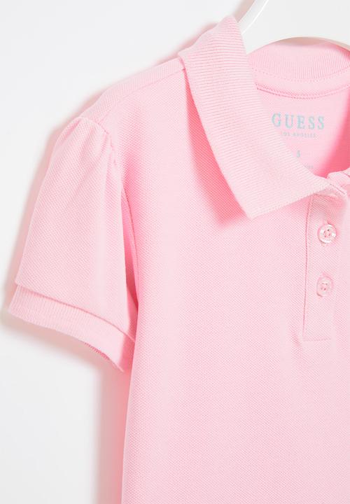GUESS - Short sleeve classic golfer - alabaster pink