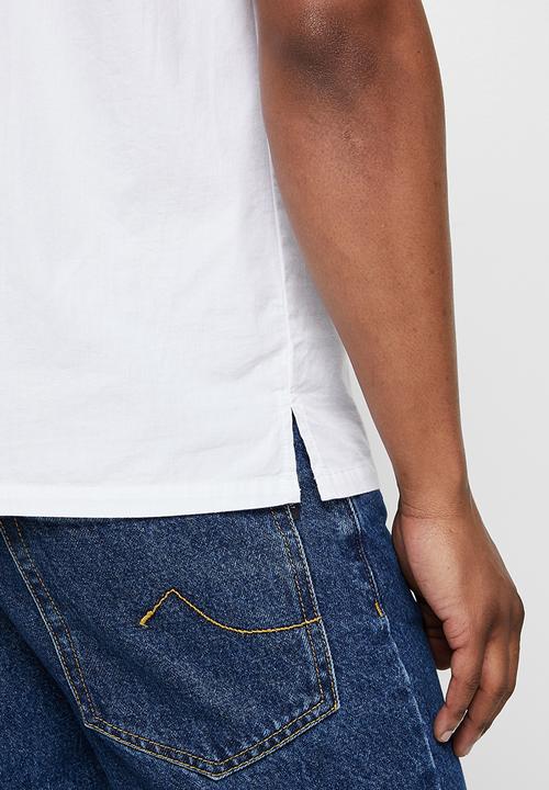Lark & Crosse - Regular fit oxford short sleeve shirt - white