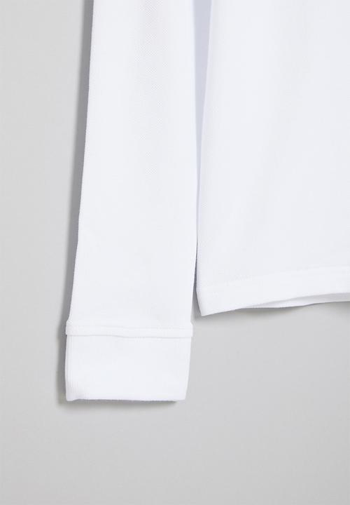 POLO - Boys classic long sleeve golfer - white