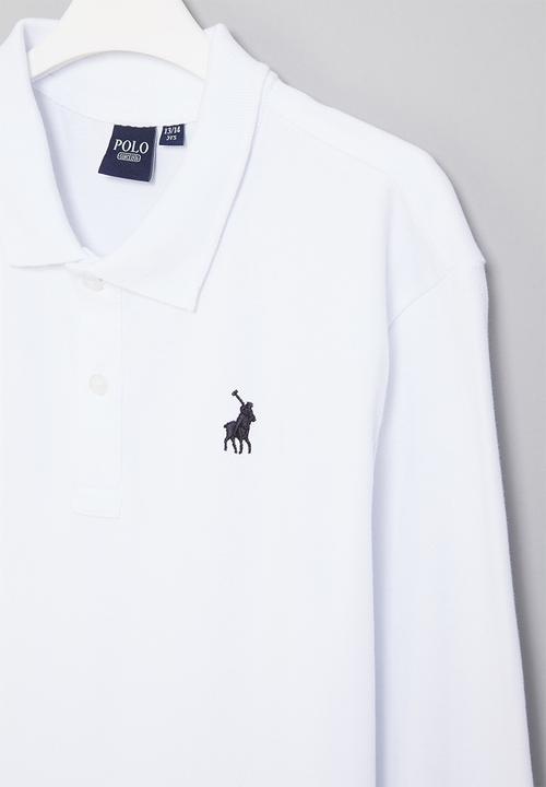 POLO - Boys classic long sleeve golfer - white