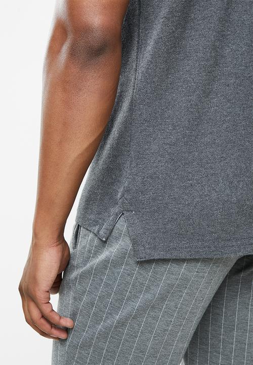 Superdry. - Classic pique short sleeve polo - charcoal