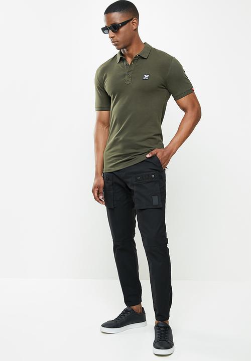 S.P.C.C - Zeitler regular fit utility woven joggers  - black
