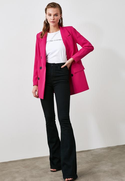 Trendyol - Buttoned jacket - fuchsia