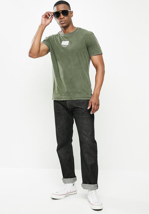 S.P.C.C - Crosby relaxed fit peepout hem tee  - dark moss