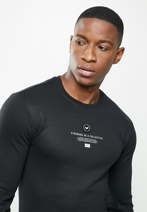 S.P.C.C - Blaine regular fit long sleeve top  - black