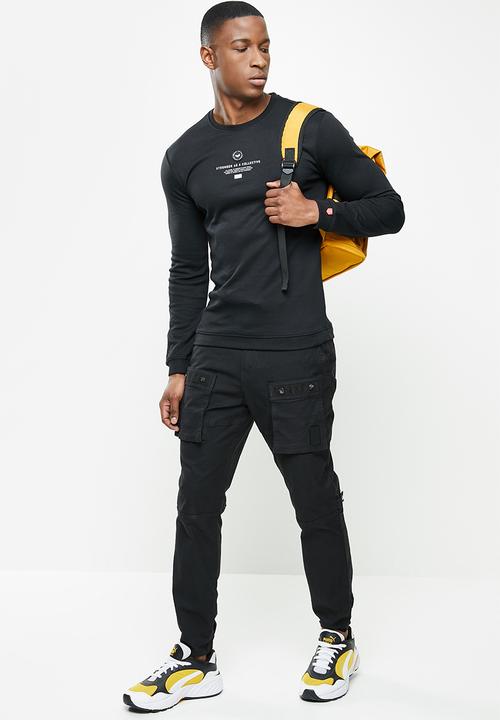 S.P.C.C - Blaine regular fit long sleeve top  - black