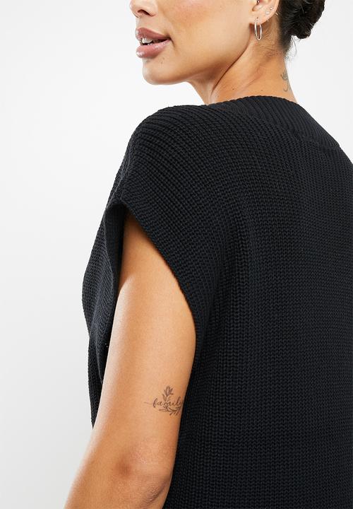 Glamorous - V-neck jumper dress - black