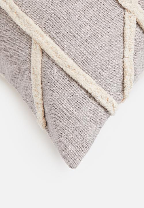 Sixth Floor - Tufted cushion cover - grey & stone