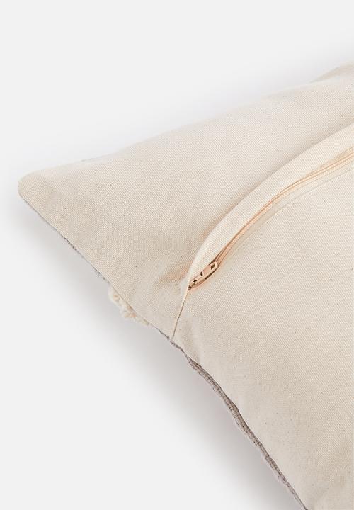 Sixth Floor - Tufted cushion cover - grey & stone