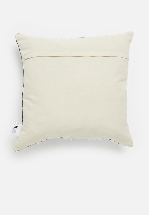 Sixth Floor - Loop cushion cover  - charcoal & white