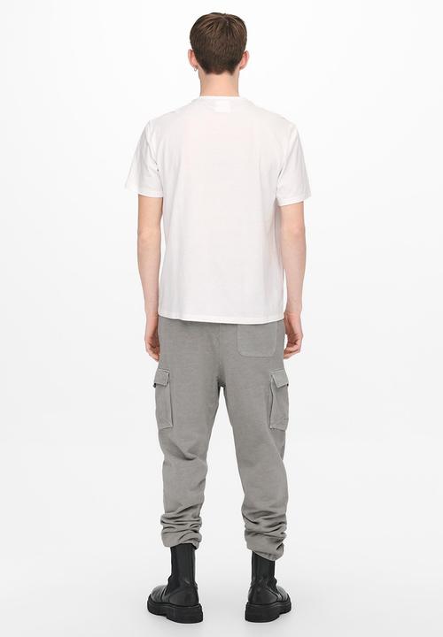Only & Sons - Onskelloggs reg short sleeve logo tee - white