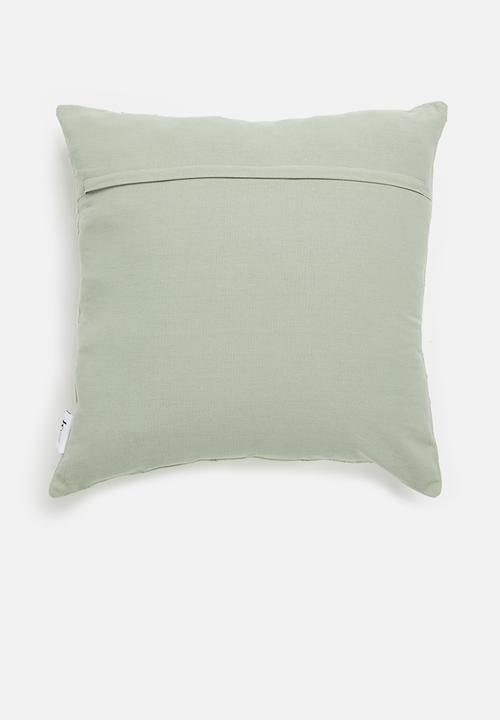 Sixth Floor - Pleated cushion cover  - sage