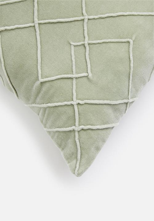 Sixth Floor - Pleated cushion cover  - sage