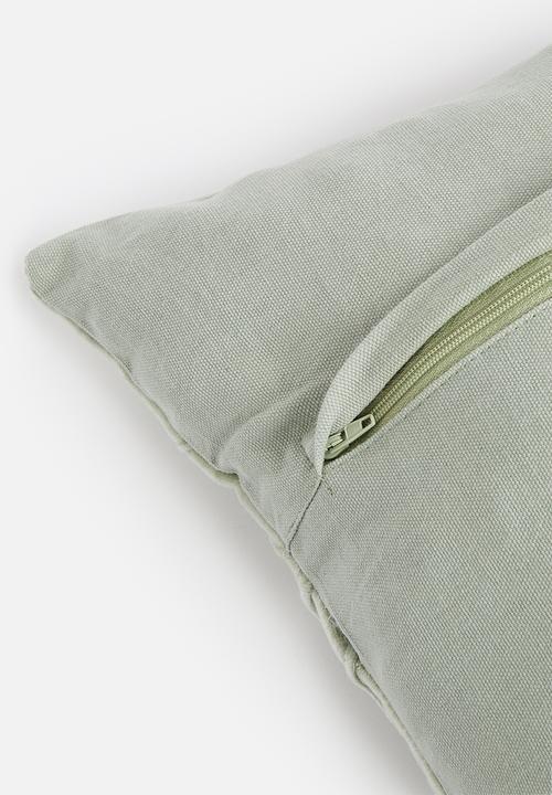 Sixth Floor - Pleated cushion cover  - sage