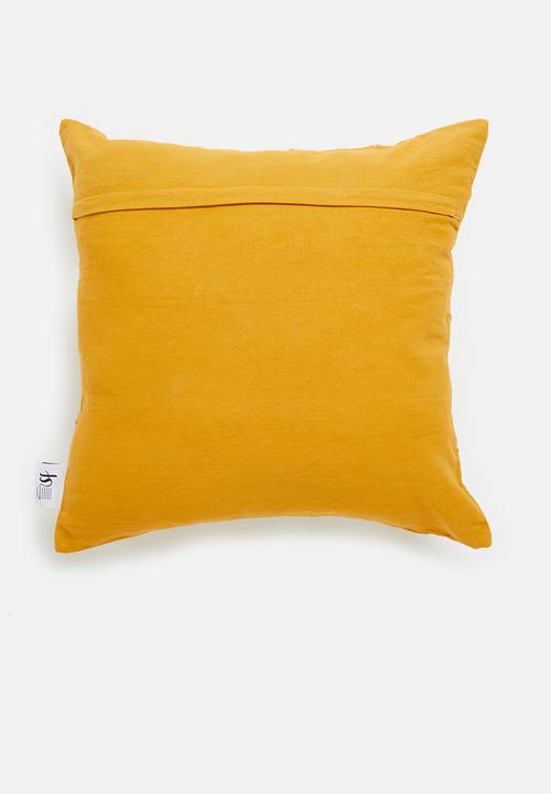 Sixth Floor - Pleated cushion cover  - mustard