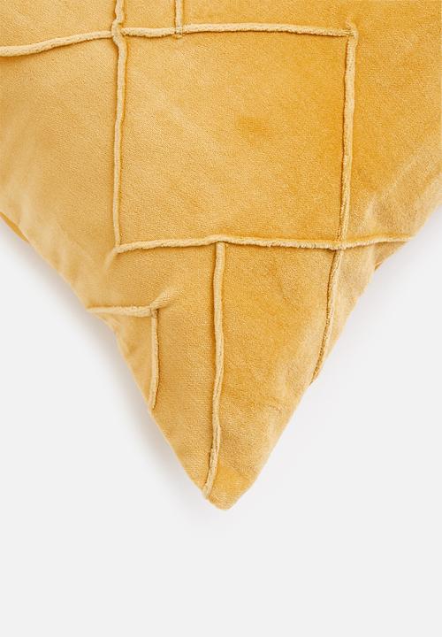 Sixth Floor - Pleated cushion cover  - mustard