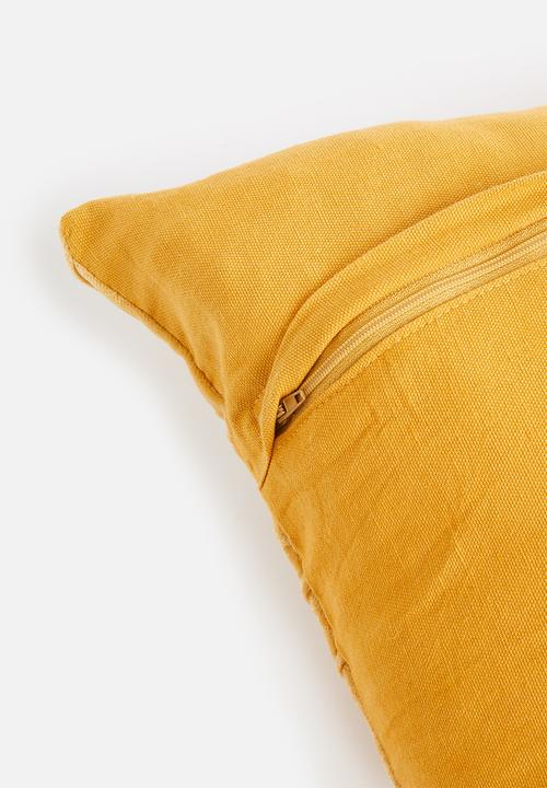 Sixth Floor - Pleated cushion cover  - mustard