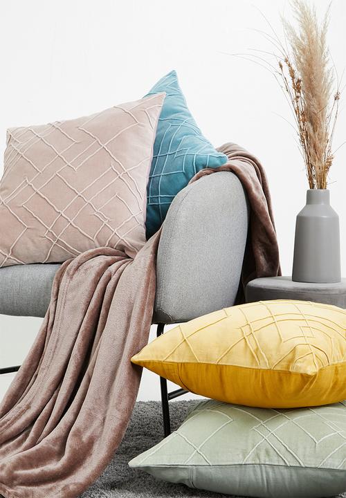 Sixth Floor - Pleated cushion cover  - mustard