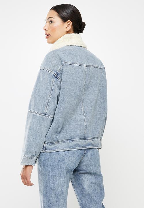 Glamorous - Ladies jacket - blue acid wash