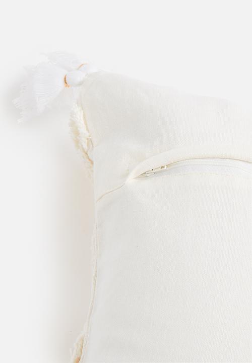Sixth Floor - Ivy tufted cushion cover - natural & yellow