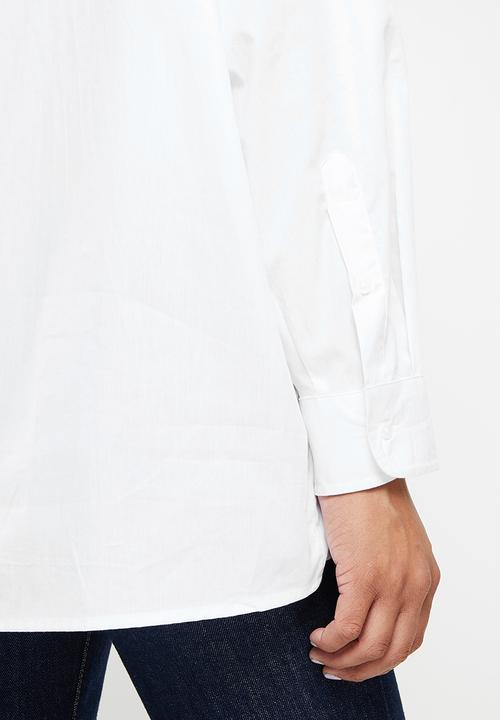 ONLY - Sofia life long sleeve loose shirt - bright white