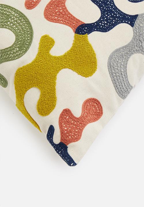 Sixth Floor - Embroidery cushion cover - multi
